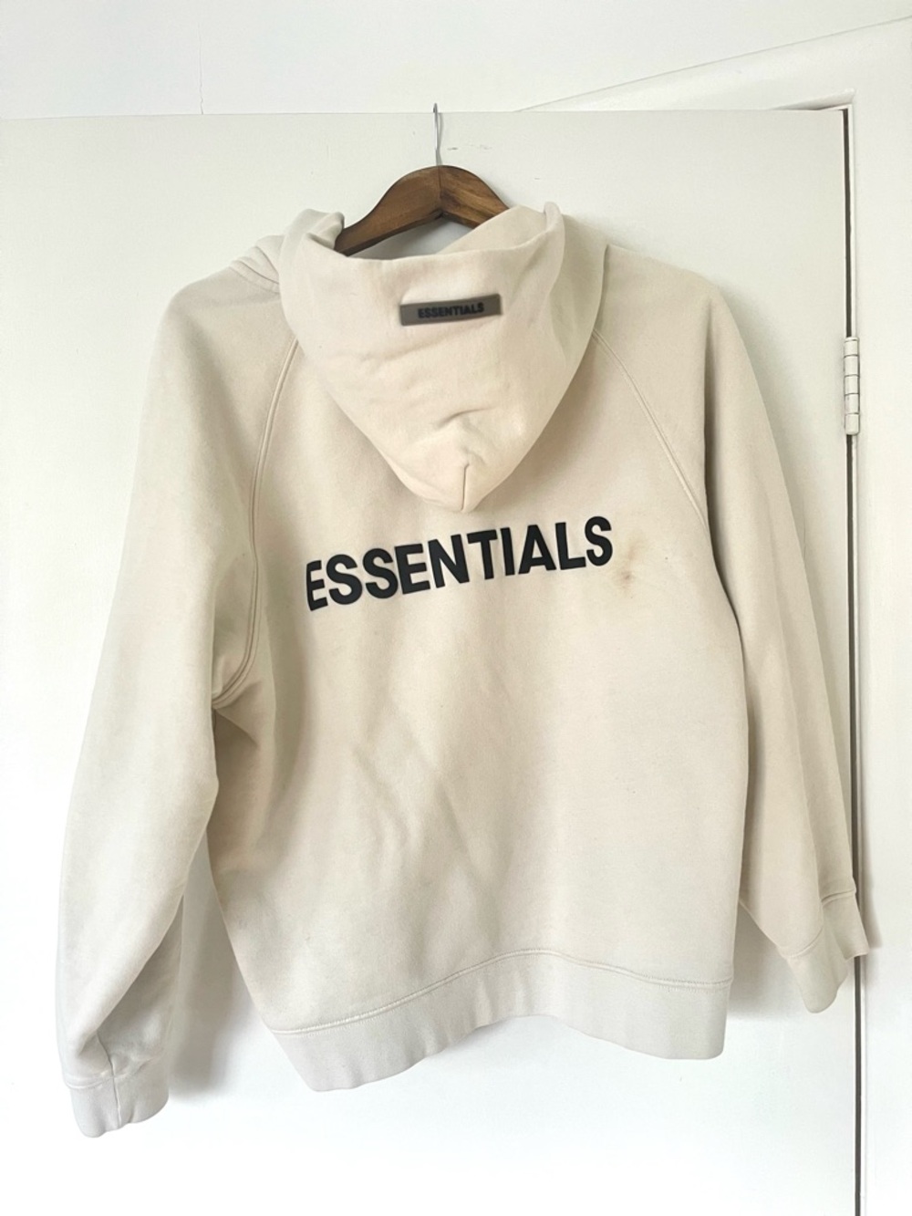 ESSENTIALS Fear of God Cream Logo Zip Hoodie